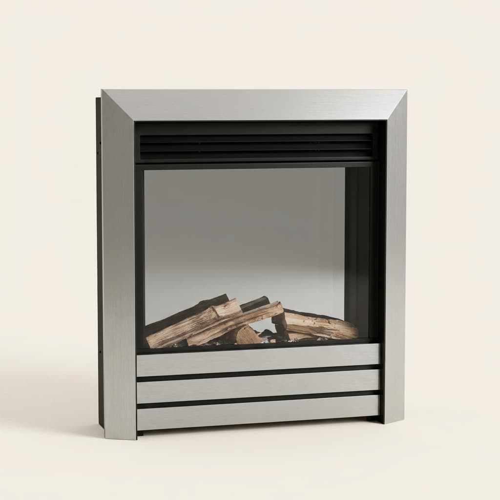 Celsi Parrilla Electriflame VR Electric Fire - Satin Silver