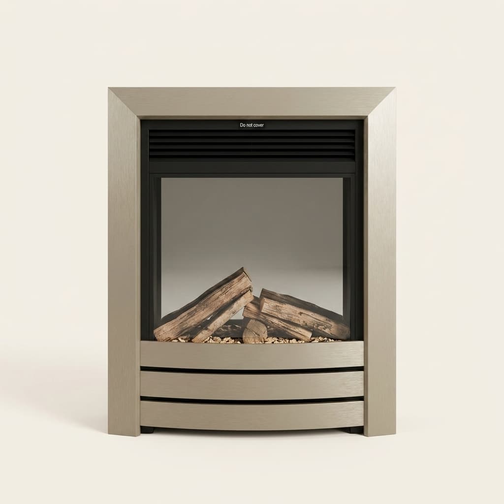 Celsi Ultiflame Ultra Camber Electric Fire - Satin Champagne