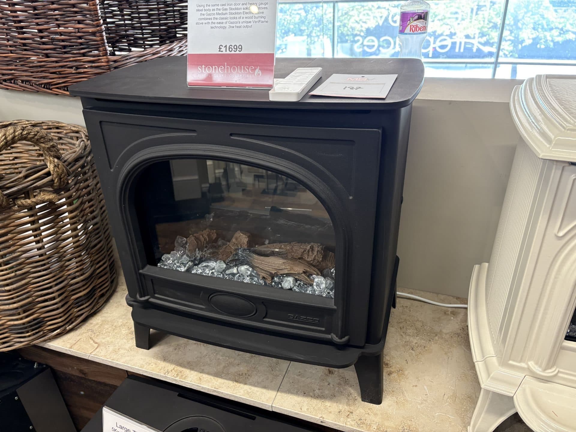 Gazco Stockton2 Medium Electric Stove - Matt Black