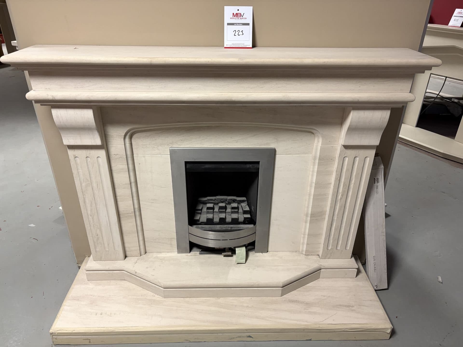 Gas Coal-Effect Inset Fire - Brushed Steel Fascia (ex-showroom)