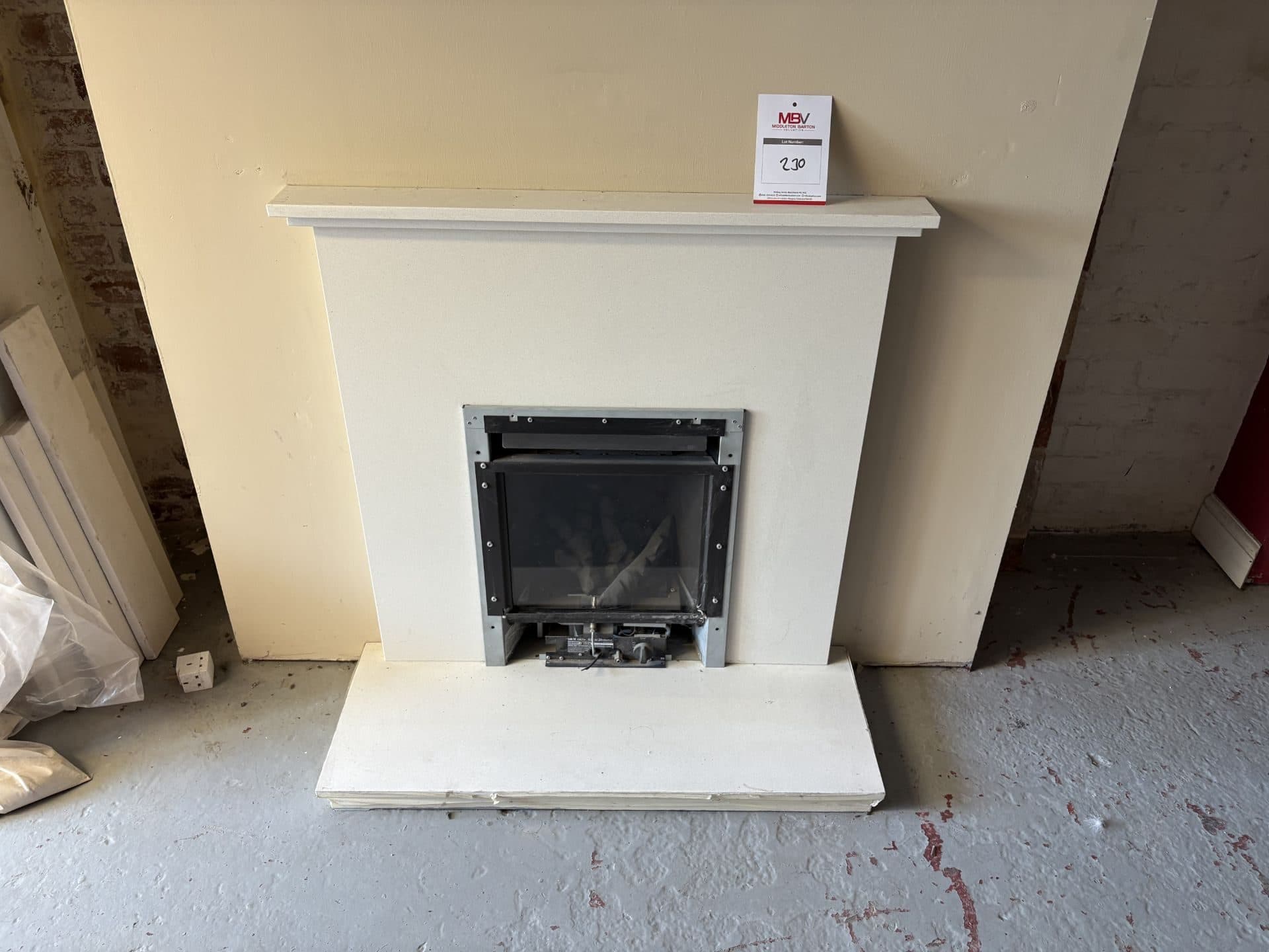 Glass-Fronted Gas Inset Fire - Black Fascia (ex-showroom)